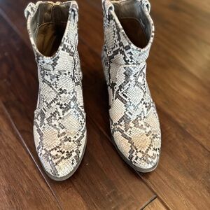 Style & Co. Snakeskin Ankle Booties